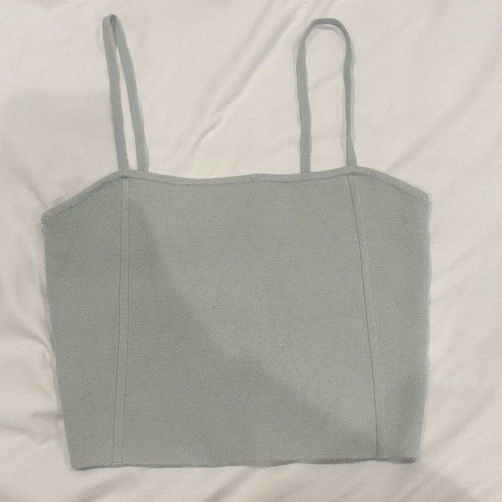 3/$20 Express light blue crop top